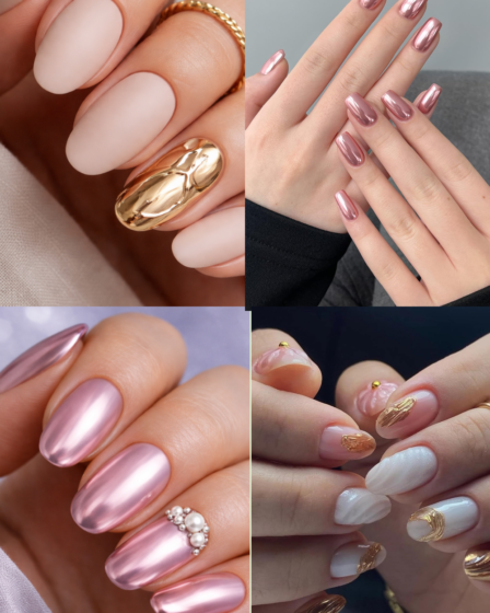 Molten Gold vs. Rose Chrome Nails