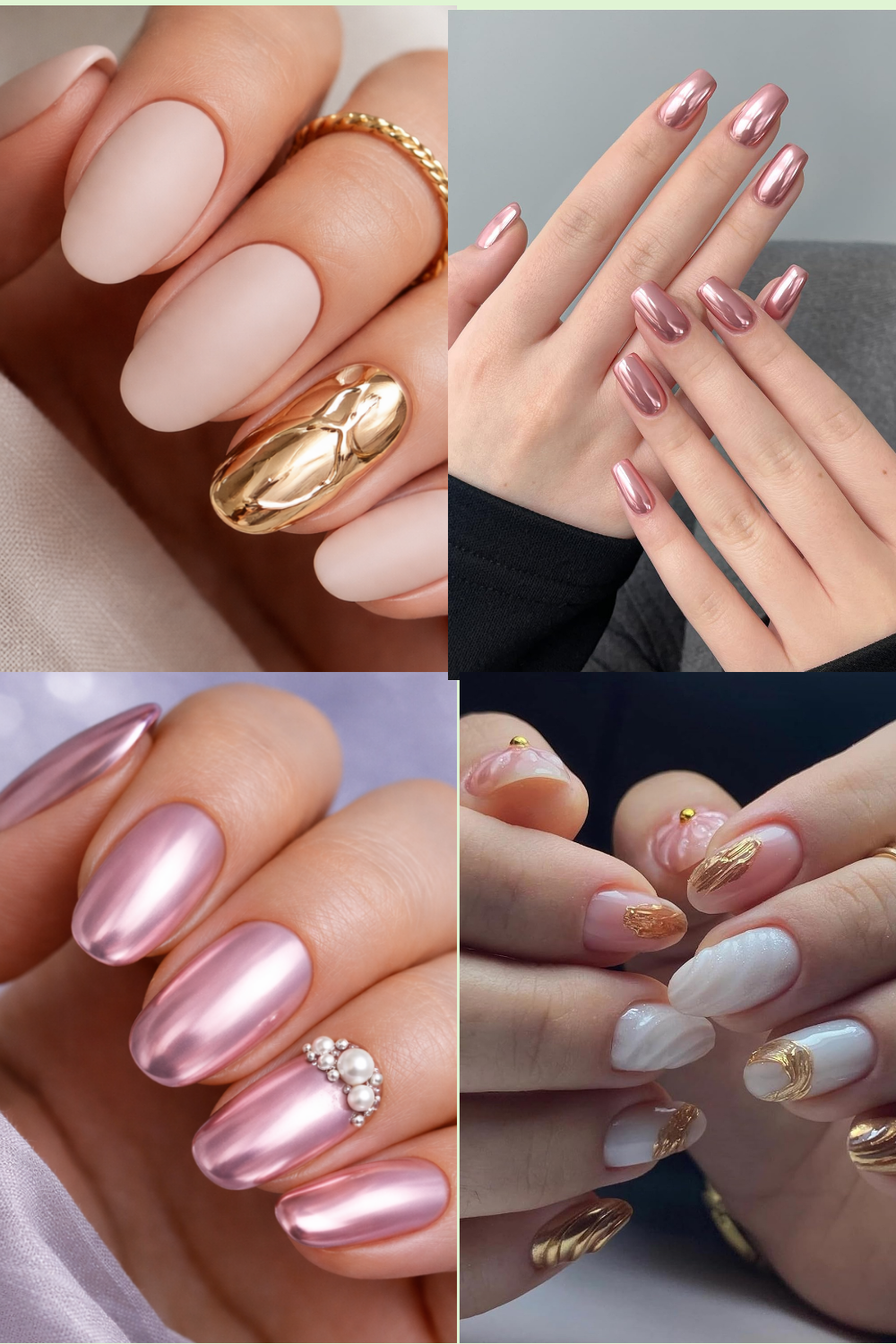 Molten Gold vs. Rose Chrome Nails
