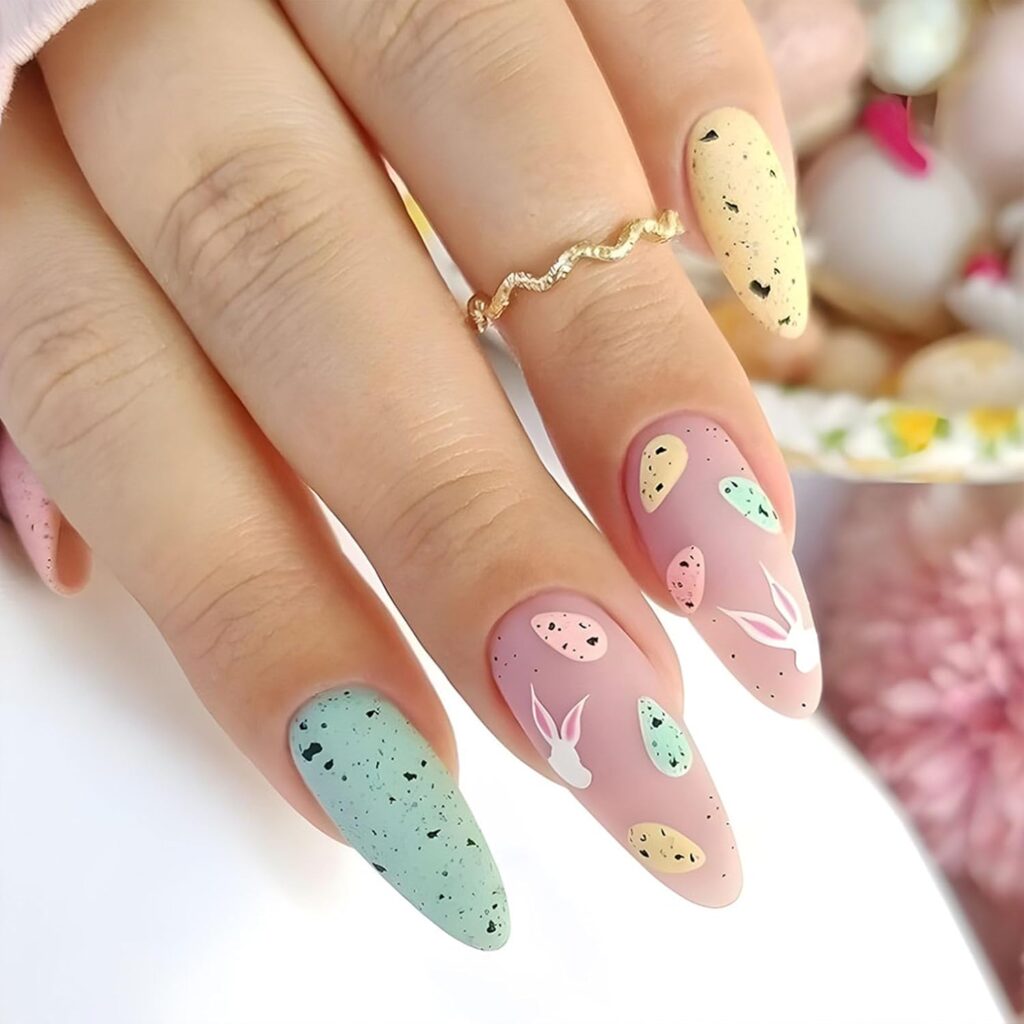Matte Easter Egg Nails